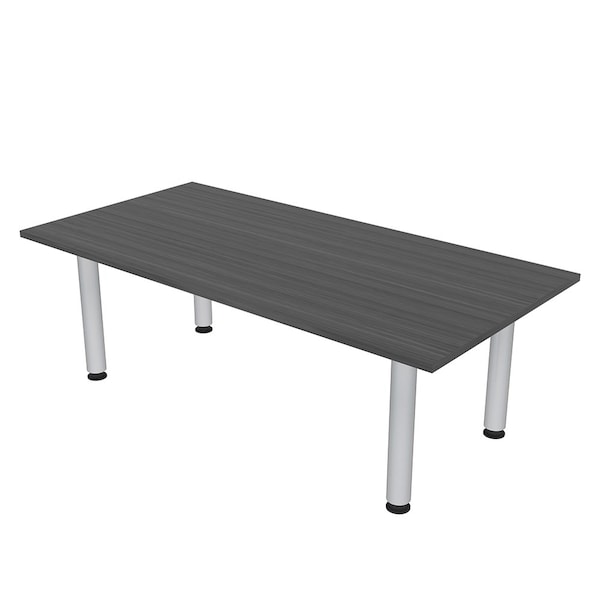 35.5 in W, 71.5 in L, 29 in H, Engineered Wood Top, Grey